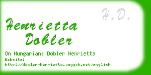 henrietta dobler business card